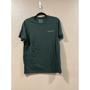 Columbia Green Bigfoot Graphic Men's Crew Neck Short Sleeve T-Shirt M